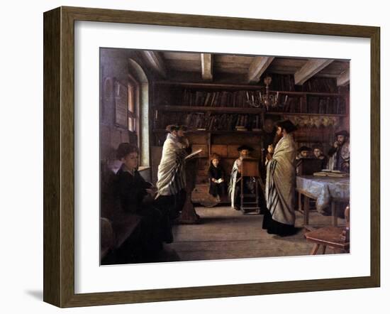 In the Beth Hamidrash-Isidor Kaufmann-Framed Art Print