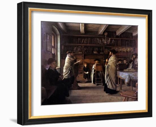 In the Beth Hamidrash-Isidor Kaufmann-Framed Art Print