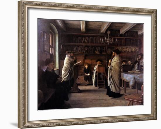 In the Beth Hamidrash-Isidor Kaufmann-Framed Art Print