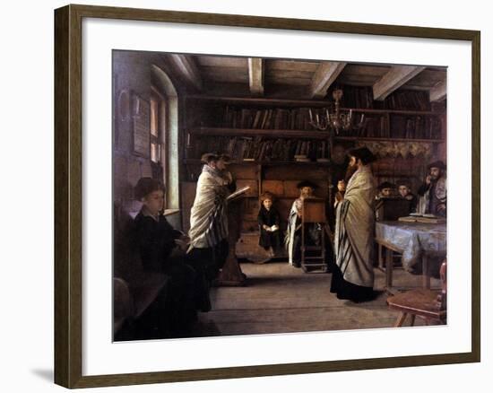 In the Beth Hamidrash-Isidor Kaufmann-Framed Art Print