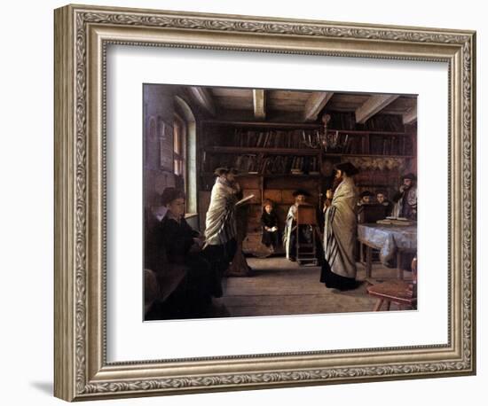 In the Beth Hamidrash-Isidor Kaufmann-Framed Art Print