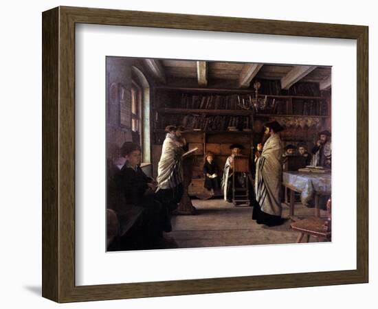 In the Beth Hamidrash-Isidor Kaufmann-Framed Art Print