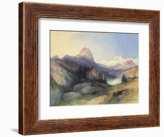 In the Big Horn Mountains, Wyoming-Thomas Moran-Framed Art Print