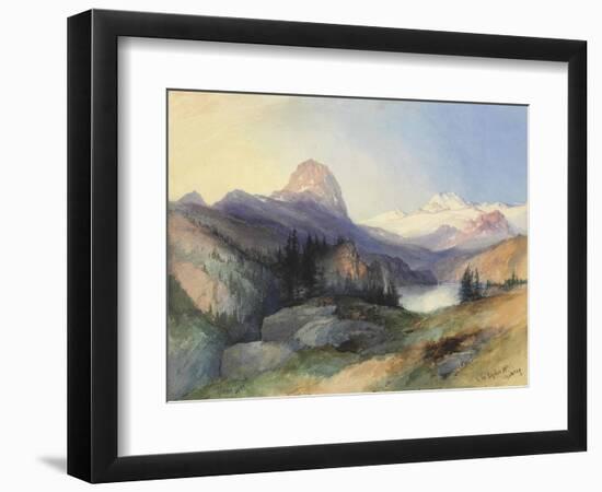 In the Big Horn Mountains, Wyoming-Thomas Moran-Framed Art Print