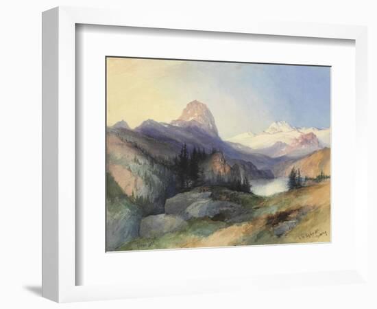 In the Big Horn Mountains, Wyoming-Thomas Moran-Framed Art Print