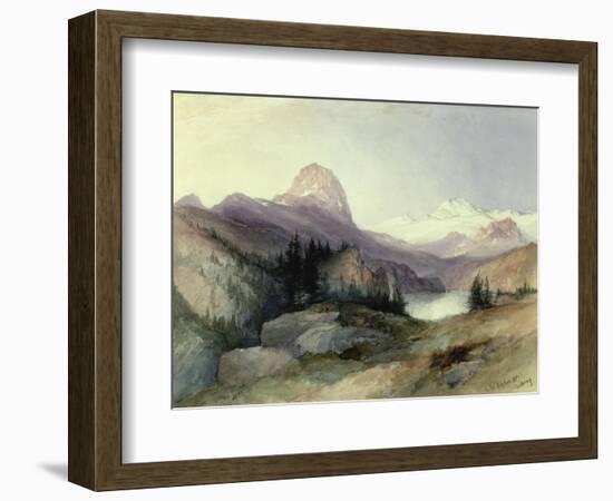 In the Bighorn Mountains, 1889-Thomas Moran-Framed Giclee Print