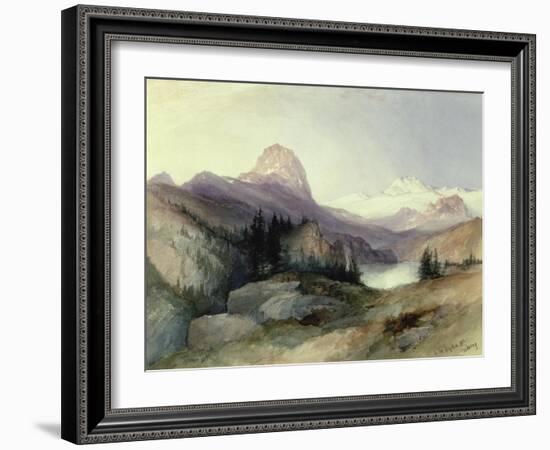In the Bighorn Mountains, 1889-Thomas Moran-Framed Giclee Print
