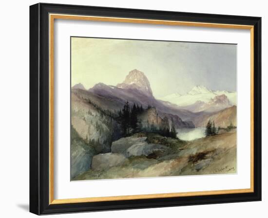 In the Bighorn Mountains, 1889-Thomas Moran-Framed Giclee Print