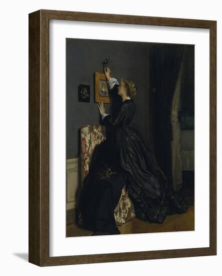 In the Boudoir, about 1865(?)-Alfred Emile Léopold Stevens-Framed Giclee Print