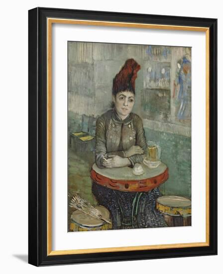 In the Café. Agostina Segatori in Le Tambourin, 1887-1888-Vincent van Gogh-Framed Giclee Print