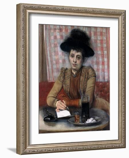 In the Cafe, C.1900-1901-Pierre Carrier-belleuse-Framed Giclee Print