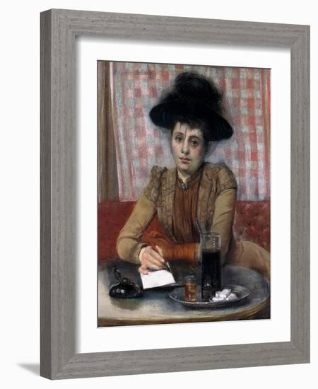 In the Cafe, C.1900-1901-Pierre Carrier-belleuse-Framed Giclee Print