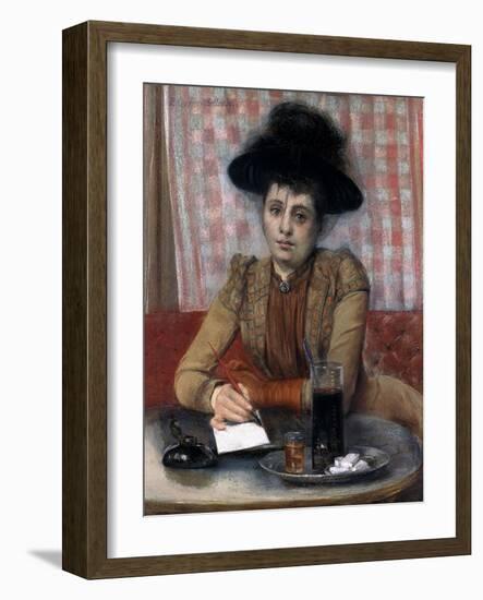 In the Cafe, C.1900-1901-Pierre Carrier-belleuse-Framed Giclee Print