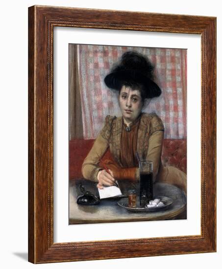 In the Cafe, C.1900-1901-Pierre Carrier-belleuse-Framed Giclee Print