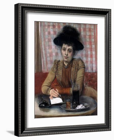 In the Cafe, C.1900-1901-Pierre Carrier-belleuse-Framed Giclee Print