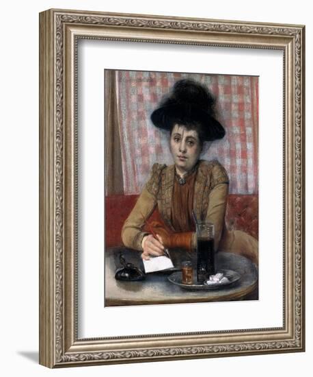 In the Cafe, C.1900-1901-Pierre Carrier-belleuse-Framed Giclee Print