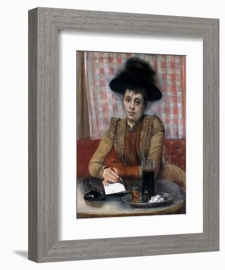 In the Cafe, C.1900-1901-Pierre Carrier-belleuse-Framed Giclee Print