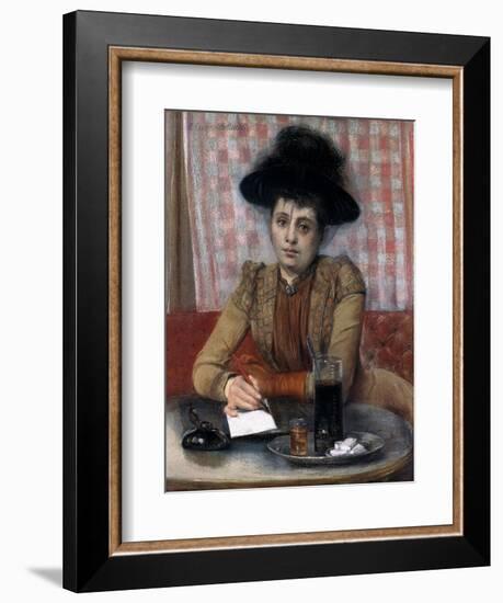 In the Cafe, C.1900-1901-Pierre Carrier-belleuse-Framed Giclee Print