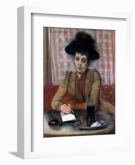 In the Cafe, C.1900-1901-Pierre Carrier-belleuse-Framed Giclee Print