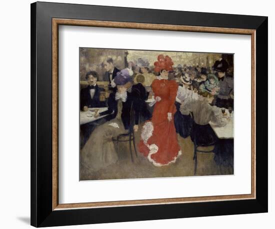 In the Café D'Harcourt at Paris-Henri Jacques Edouard Evenepoel-Framed Giclee Print