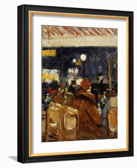 In the Cafe-Lesser Ury-Framed Giclee Print