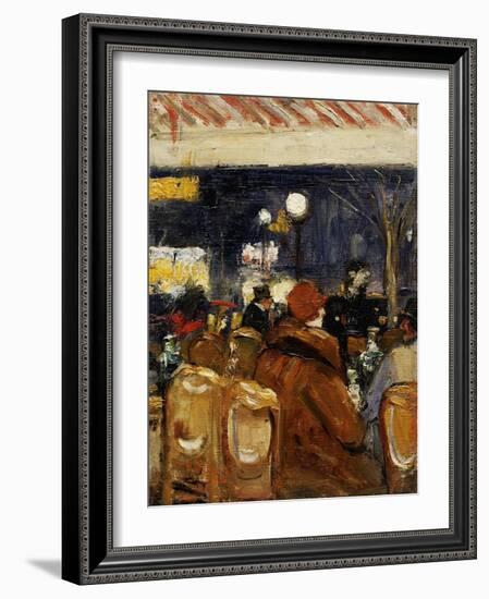In the Cafe-Lesser Ury-Framed Giclee Print