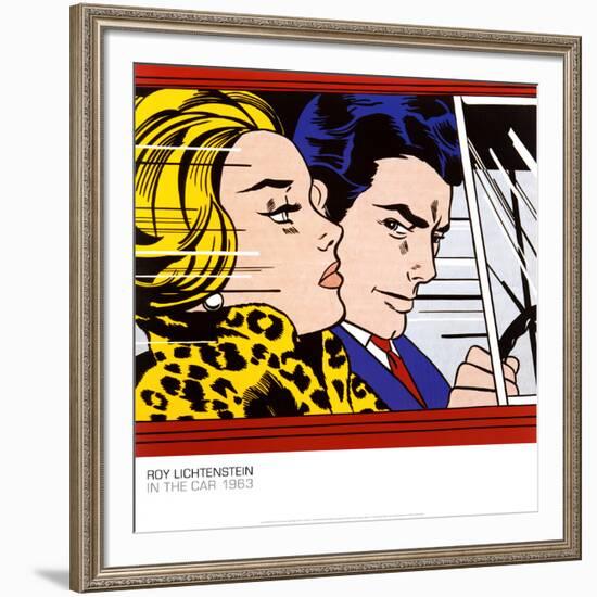 In the Car, c.1963-Roy Lichtenstein-Framed Art Print