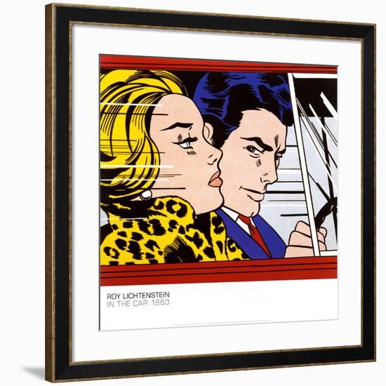 In the Car, c.1963-Roy Lichtenstein-Framed Art Print