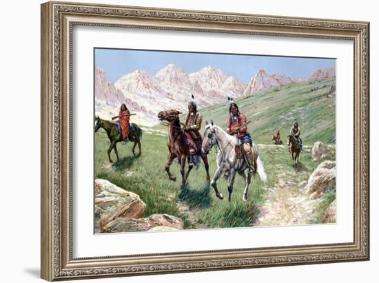 In the Cheyenne Country, 1896-John Hauser-Framed Giclee Print