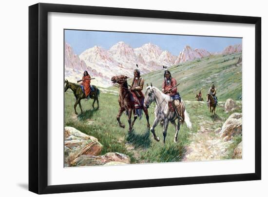 In the Cheyenne Country, 1896-John Hauser-Framed Giclee Print