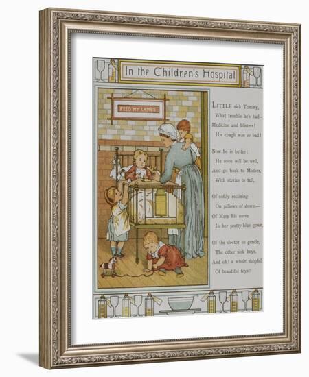 In the Children's Hospital. a Nurse Attending a Sick Child. Illustration From London Town'-Thomas Crane-Framed Giclee Print