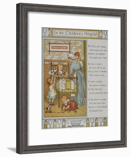 In the Children's Hospital. a Nurse Attending a Sick Child. Illustration From London Town'-Thomas Crane-Framed Giclee Print