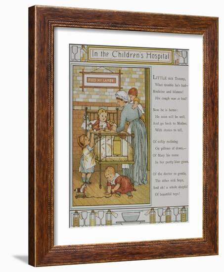 In the Children's Hospital. a Nurse Attending a Sick Child. Illustration From London Town'-Thomas Crane-Framed Giclee Print