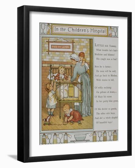 In the Children's Hospital. a Nurse Attending a Sick Child. Illustration From London Town'-Thomas Crane-Framed Giclee Print