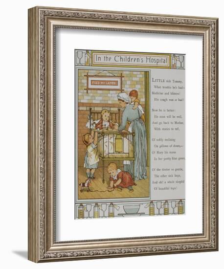 In the Children's Hospital. a Nurse Attending a Sick Child. Illustration From London Town'-Thomas Crane-Framed Giclee Print