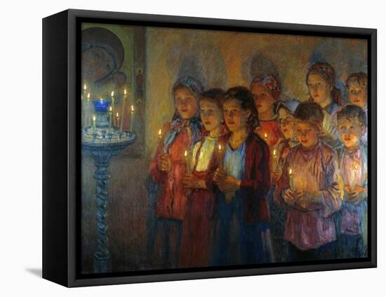In the Church, 1939-Nikolai Petrovich Bogdanov-Belsky-Framed Premier Image Canvas