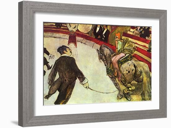 In the Circus-Henri de Toulouse-Lautrec-Framed Art Print