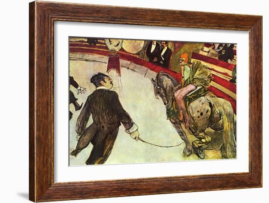 In the Circus-Henri de Toulouse-Lautrec-Framed Art Print