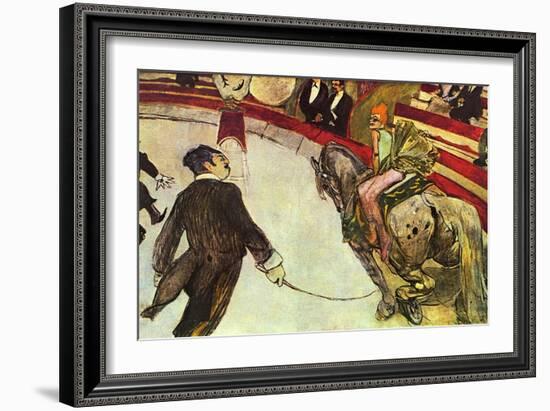 In the Circus-Henri de Toulouse-Lautrec-Framed Art Print