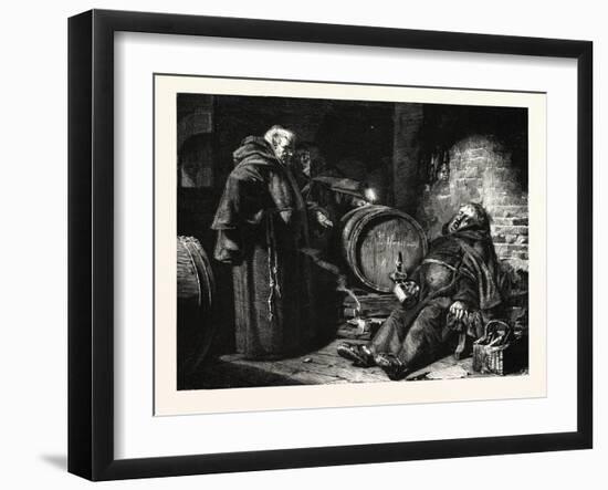 In the Cloister Cellar-Eduard Grutzner-Framed Giclee Print