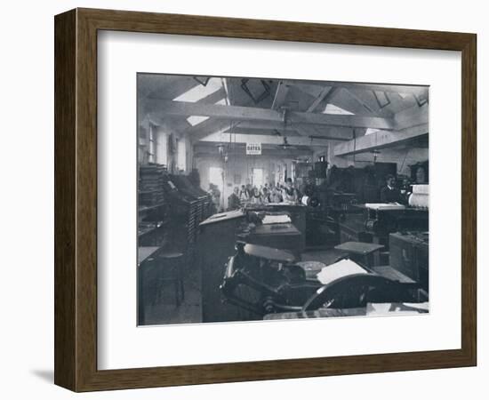 'In the Composing Room', 1916-Unknown-Framed Photographic Print