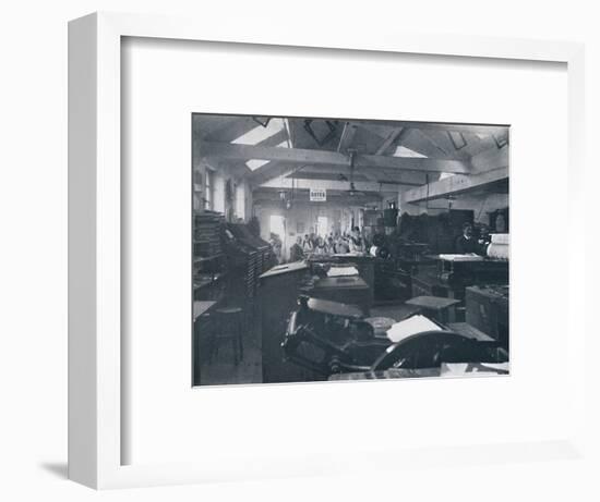 'In the Composing Room', 1916-Unknown-Framed Photographic Print
