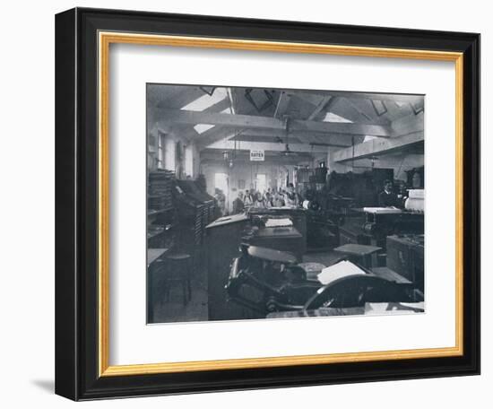 'In the Composing Room', 1916-Unknown-Framed Photographic Print