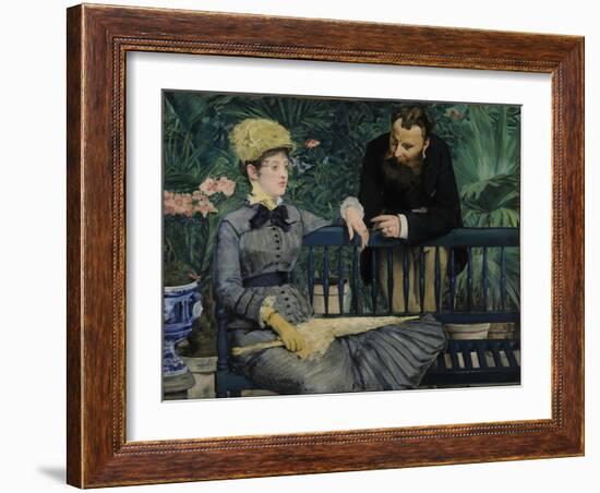 In the Conservatory, 1879-Edouard Manet-Framed Giclee Print