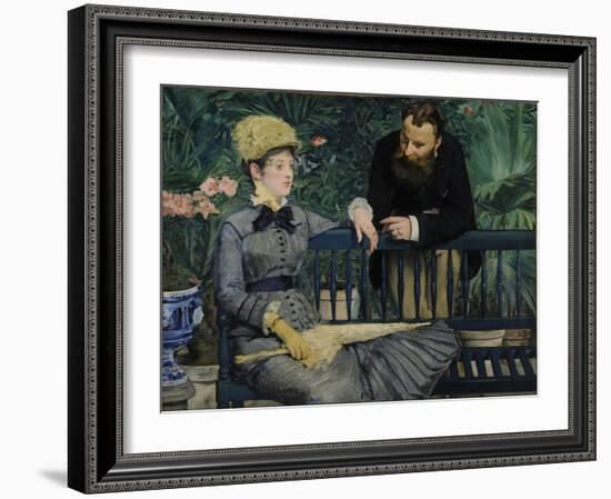 In the Conservatory, 1879-Edouard Manet-Framed Giclee Print