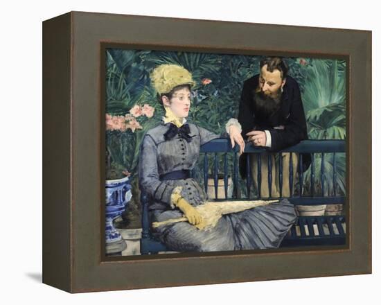 In the Conservatory-Edouard Manet-Framed Premier Image Canvas