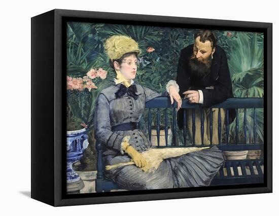 In the Conservatory-Edouard Manet-Framed Premier Image Canvas