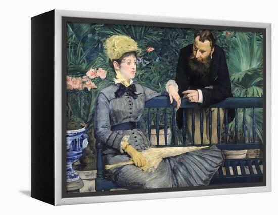 In the Conservatory-Edouard Manet-Framed Premier Image Canvas