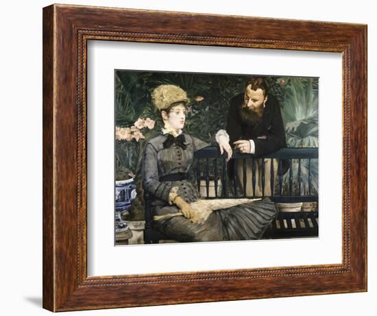 In the Conservatory-Edouard Manet-Framed Giclee Print