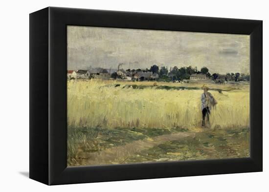 In the Cornfields at Gennevilliers, c.1875-Berthe Morisot-Framed Premier Image Canvas
